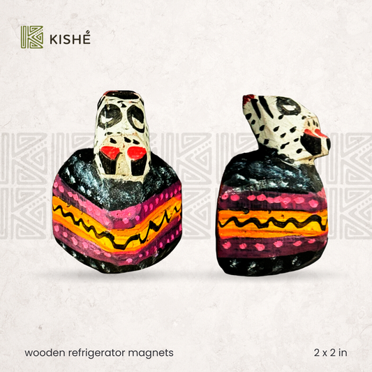 Wooden magents by Kishé Organics