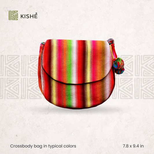 Crossbody bag in typical colors