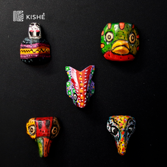 Various Wooden magents display by Kishé Organics