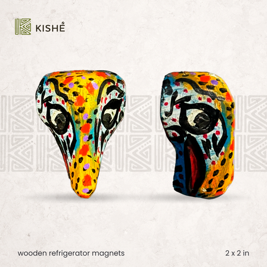Wooden magents by Kishé Organics