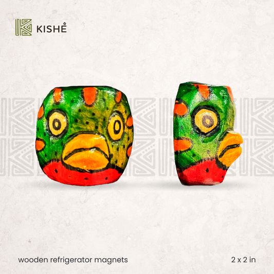 Wooden magents by Kishé Organics